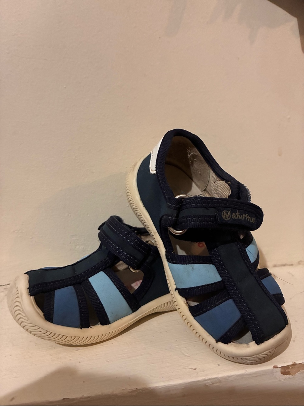 Naturino Navy and Light Blue Closed-Toe Kids Sandals